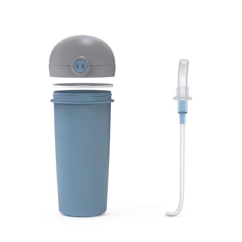 Nava Sticla Plastic 380ml cu Pai - Sigură & Eco