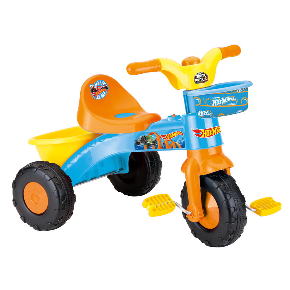 Tricicleta Hot Wheels cu pedale, claxon, 2-30 kg