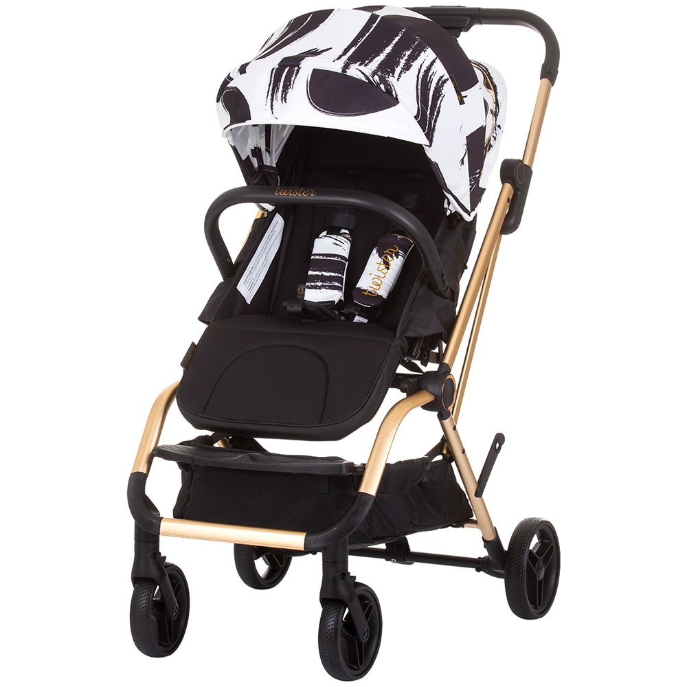 Carucior Chipolino Twister Black White, sezut rotativ - imagine 8