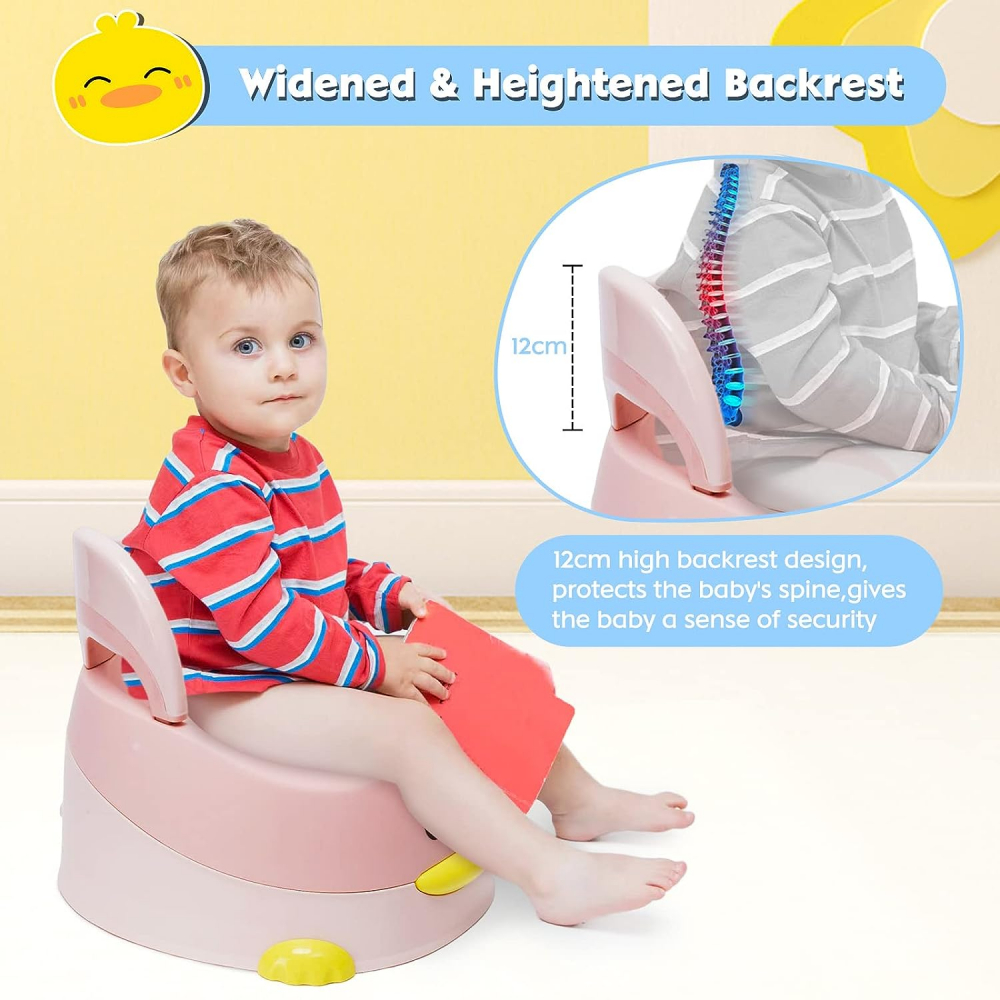 Olita Little Mom Duck Pink Ergonomica cu Spatar - imagine 11