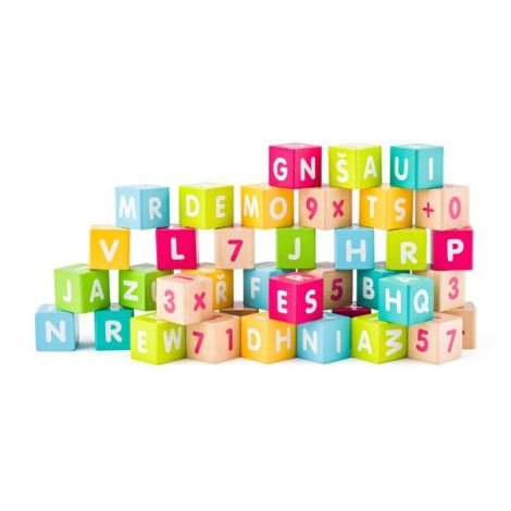 Set 40 Cuburi Lemn Woodyland | Joc Educativ
