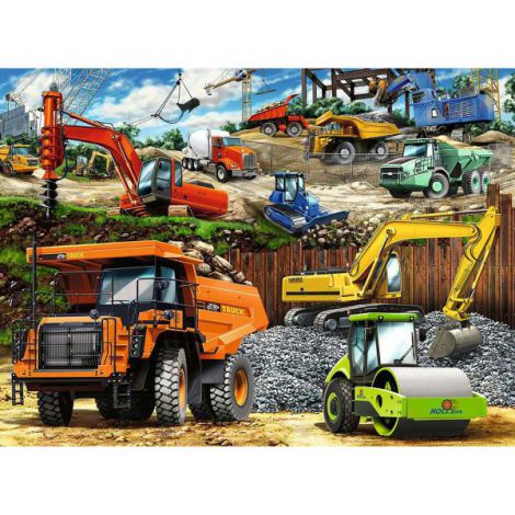 Puzzle Vehicule Construcții, 100 piese, Ravensburger - imagine 2