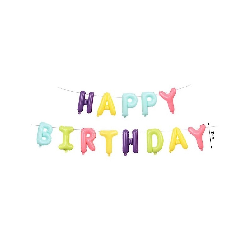Set 13 Baloane Folie PartyGo Happy Birthday