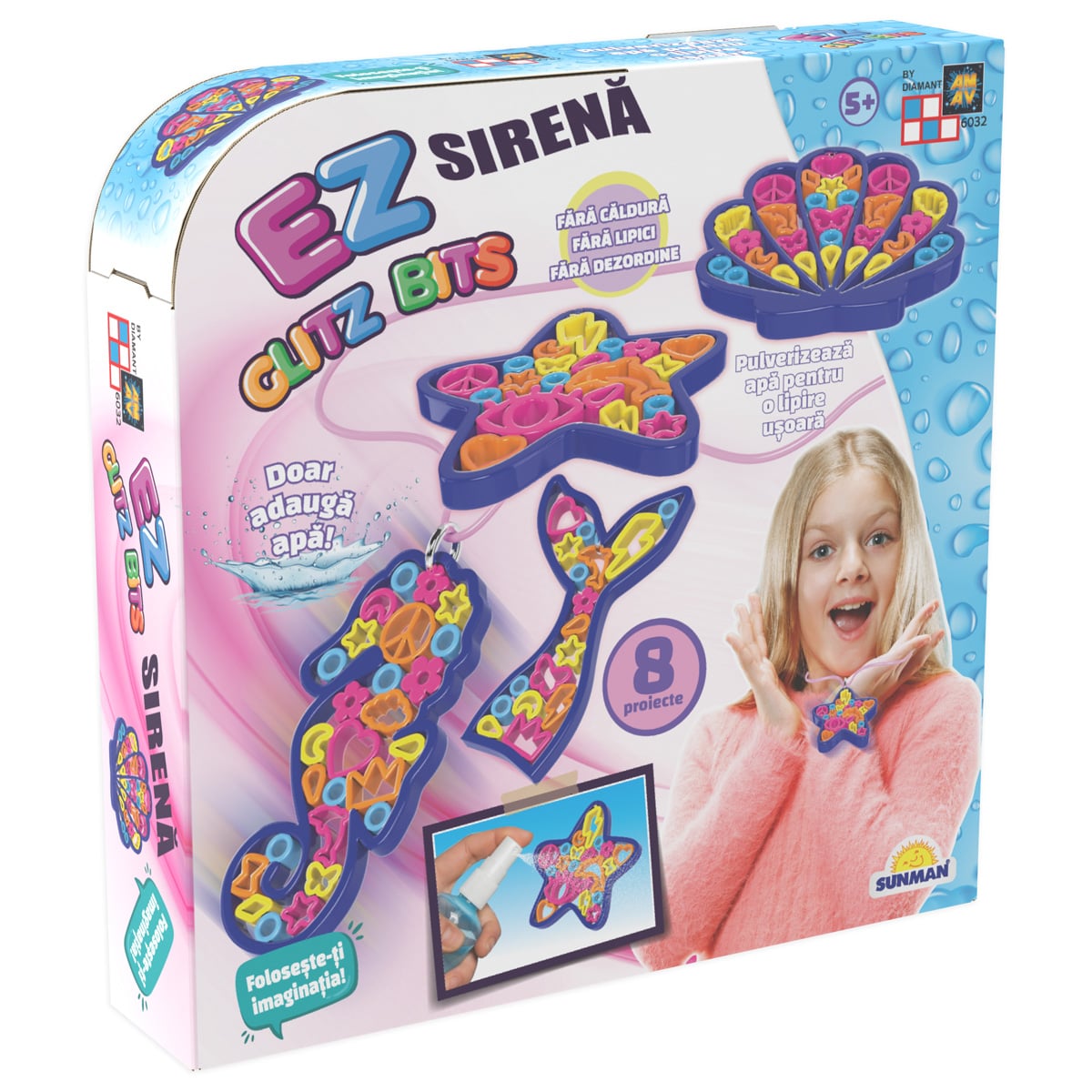 Ez Glitz Bits Sirena - Set Creatie Fara Caldura