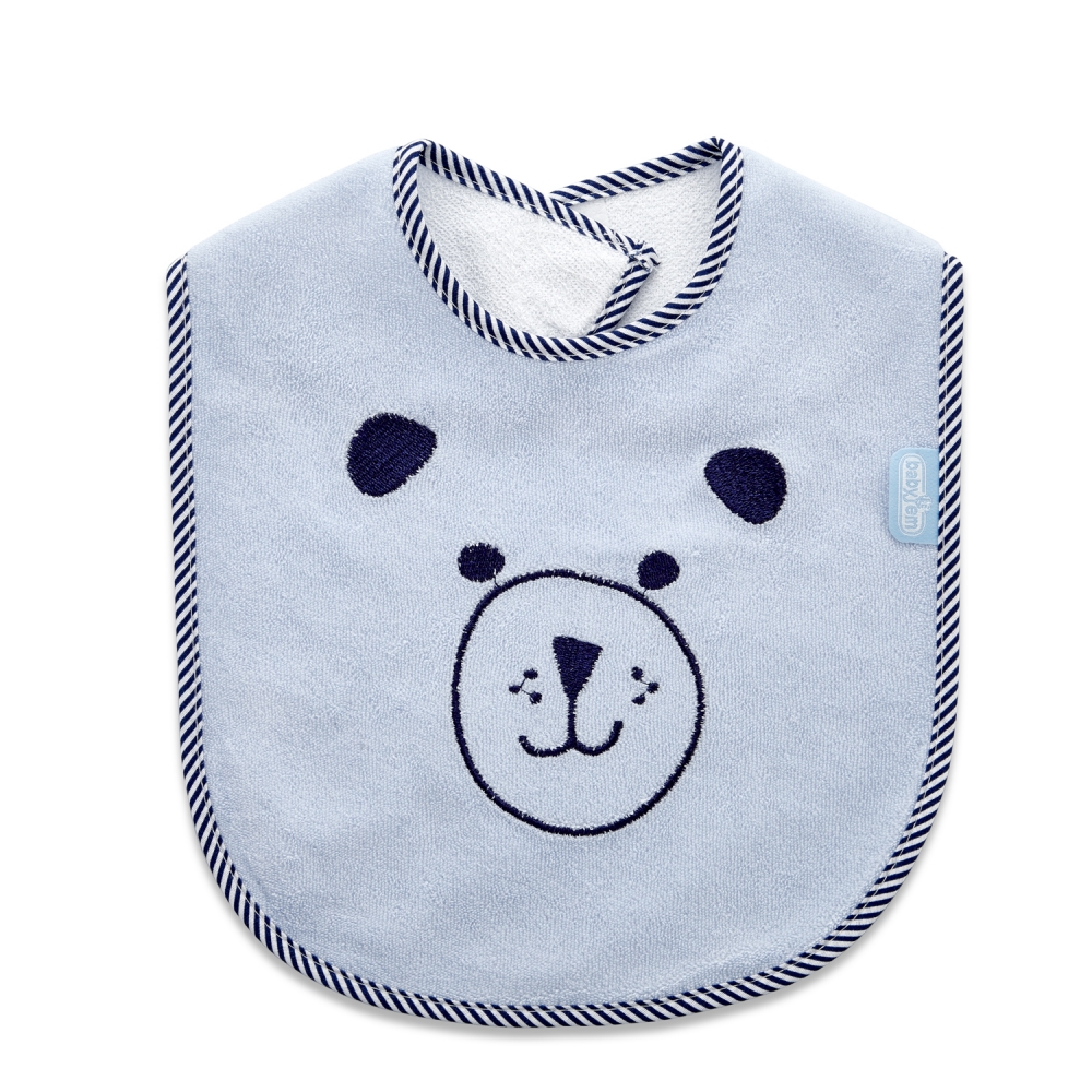 Baveta BabyJem Cute animals Blue, Bumbac Absorbent