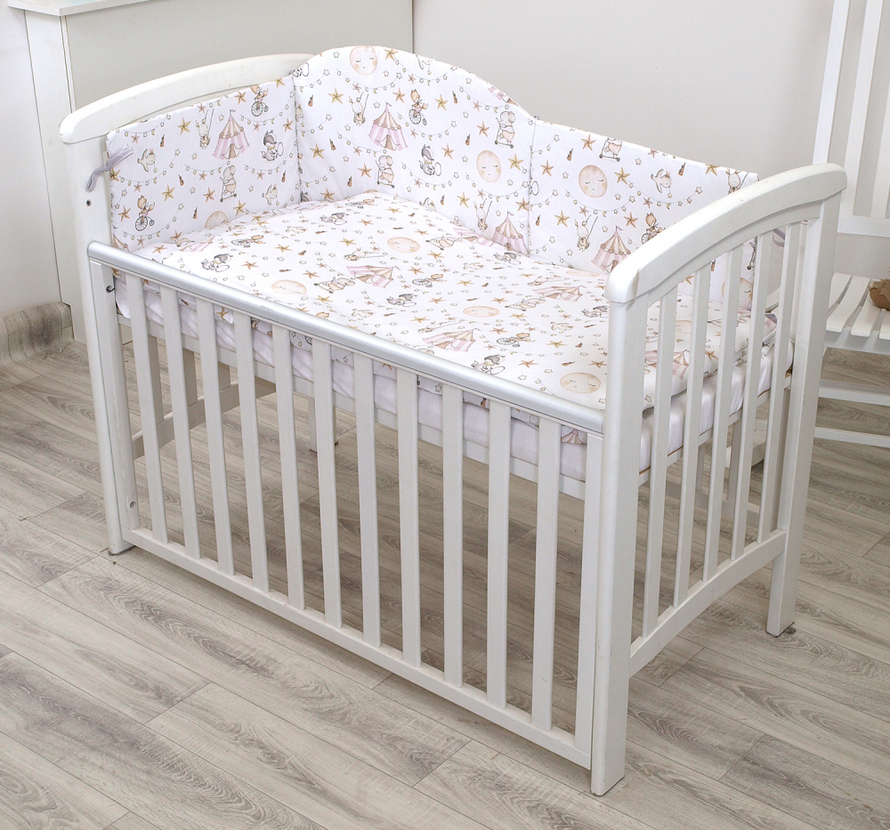 Set Lenjerie Amy Roz cu Protecție, Patut 120x60 cm - imagine 2