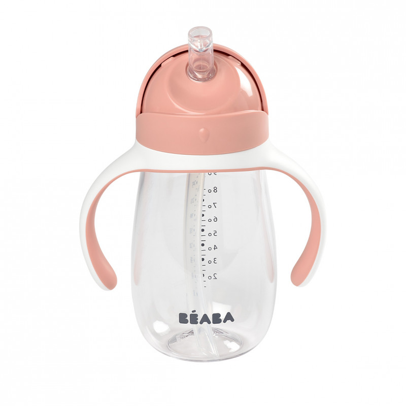 Cana Tritan Beaba 300ml, Pai, Old Pink - imagine 2