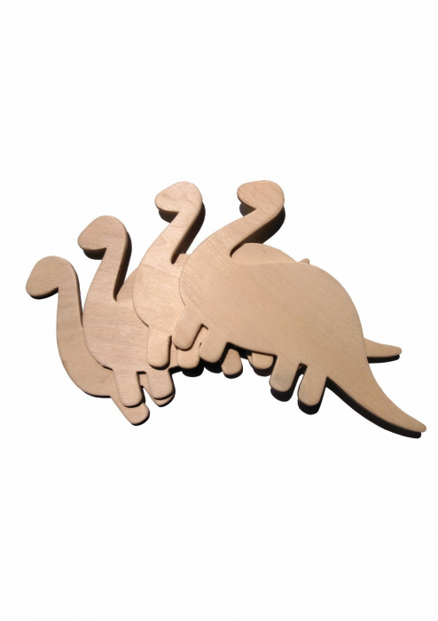 Set 4 Figurine Dinozaur Lemn Colorart | Crafts