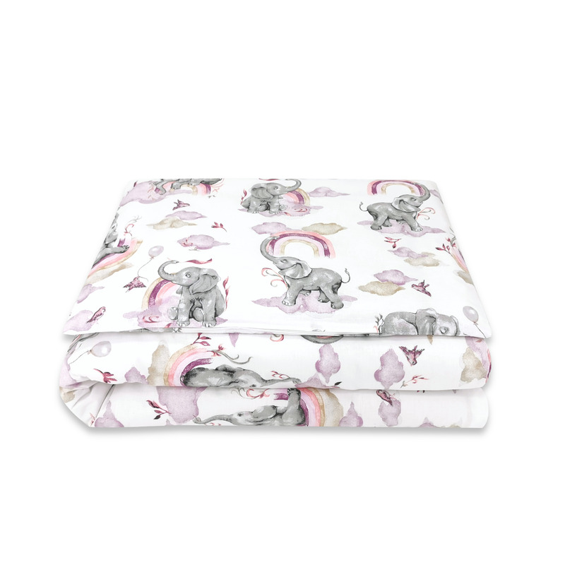 Lenjerie Pat Qmini Elephants, Bumbac Certificat