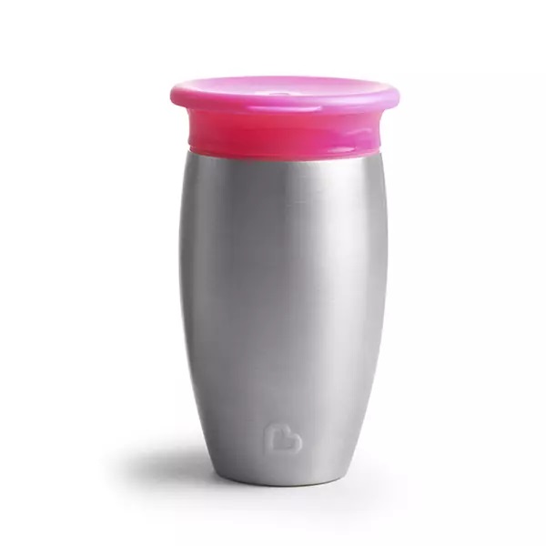 Cana Miracle 360 Munchkin Pink, Inox, Antipicurare - imagine 3