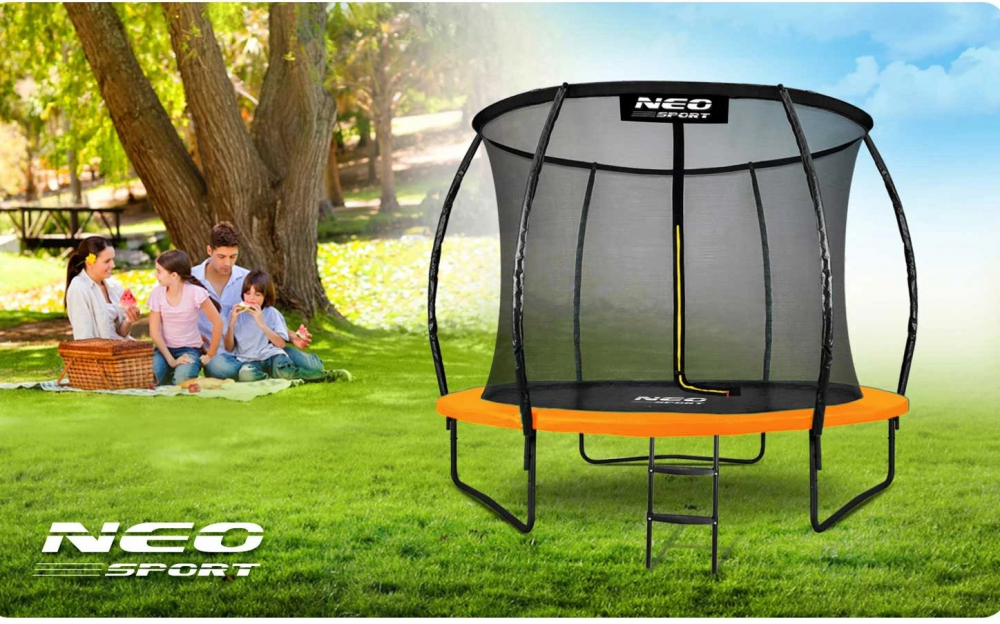 Trambulina Neo-Sport 252cm cu Plasa Interioară - imagine 6