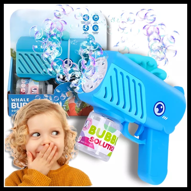 Pistol Baloane Sapun Lumini Blue Whale Nicekids