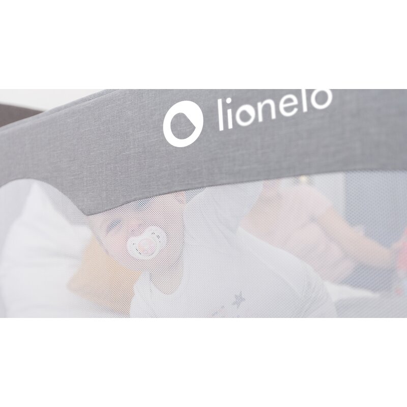 Bariera Protectie Pat Lionelo Hanna, 150x66 cm, Gri - imagine 4
