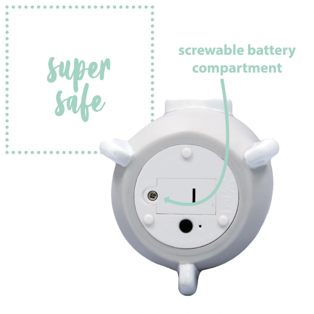 Lampa de veghe Reer Racheta Gri cu LED și Timer - imagine 5