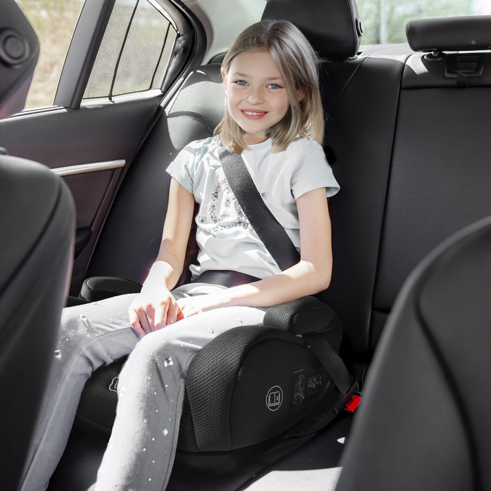 BabyGo Melange i-Size Booster 125-150 cm Gray - imagine 3