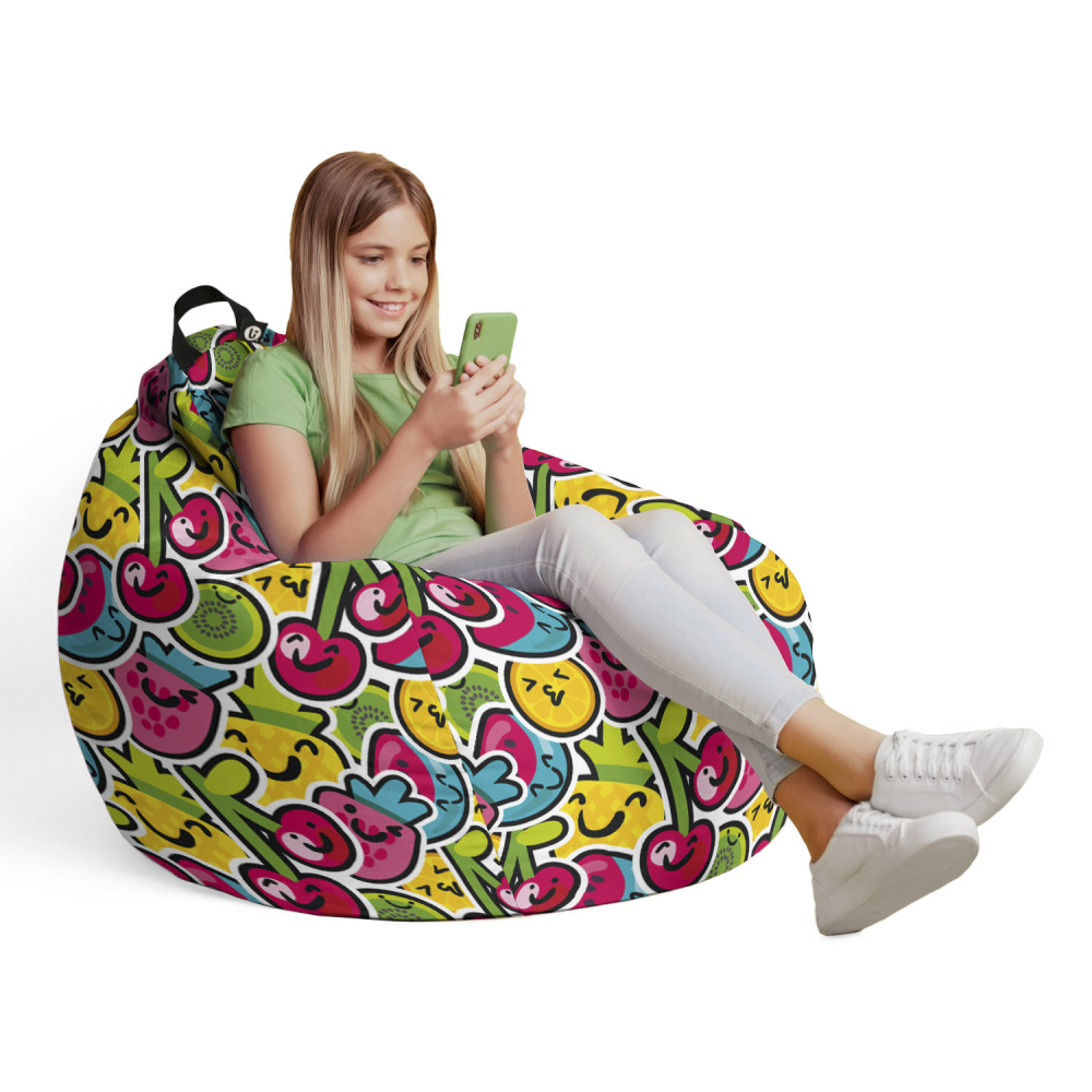 Husă Puf Bean Bag Para Kawaii Fruits - Updeco - imagine 3