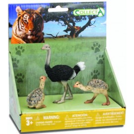 Set 3 Figurine Struț și Pui Collecta