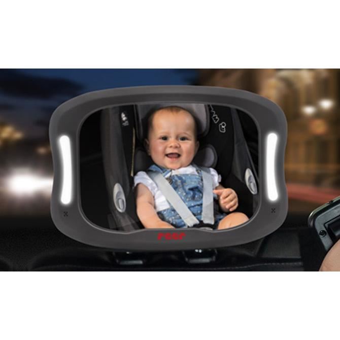 Oglindă Siguranță Auto Reer BabyView cu LED - imagine 5