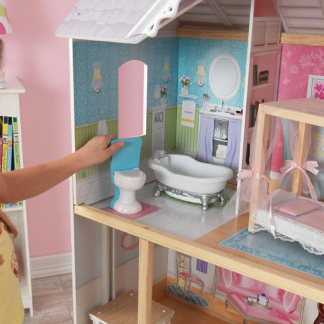 Casuta din lemn pentru papusi Kidkraft Kaylee, 3 etaje - imagine 7