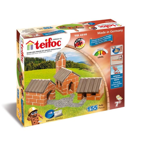 Teifoc Satul - Set Construcție Cărămizi 3 Clădiri