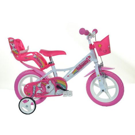 Bicicleta Unicorn Dino Bikes 12" - Prima Bicicletă Magică