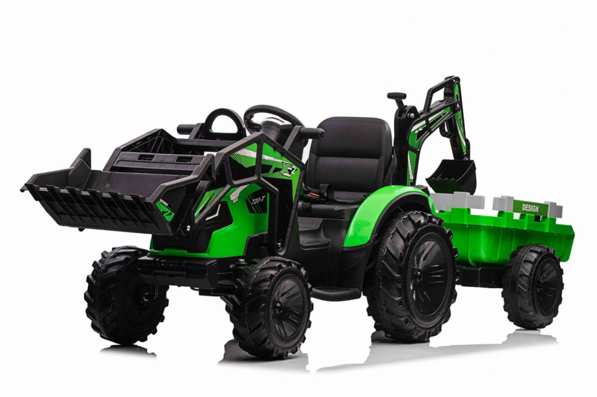 Tractor Excavator Electric 12V cu Remorcă Autokids - imagine 5