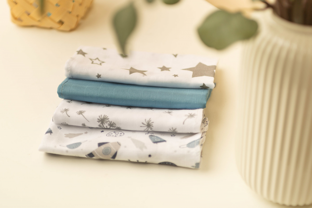 Set 4 Prosoape Muselina Sensillo - Delicate - imagine 4