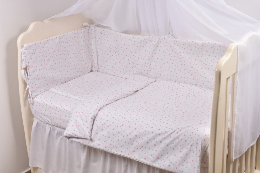 Lenjerie Patut Stelute Roz 6 Piese | Confort Family - imagine 3