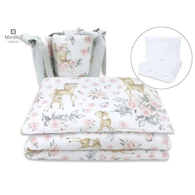 Lenjerie Patut MimiNu Bumbac, Set 5 Piese