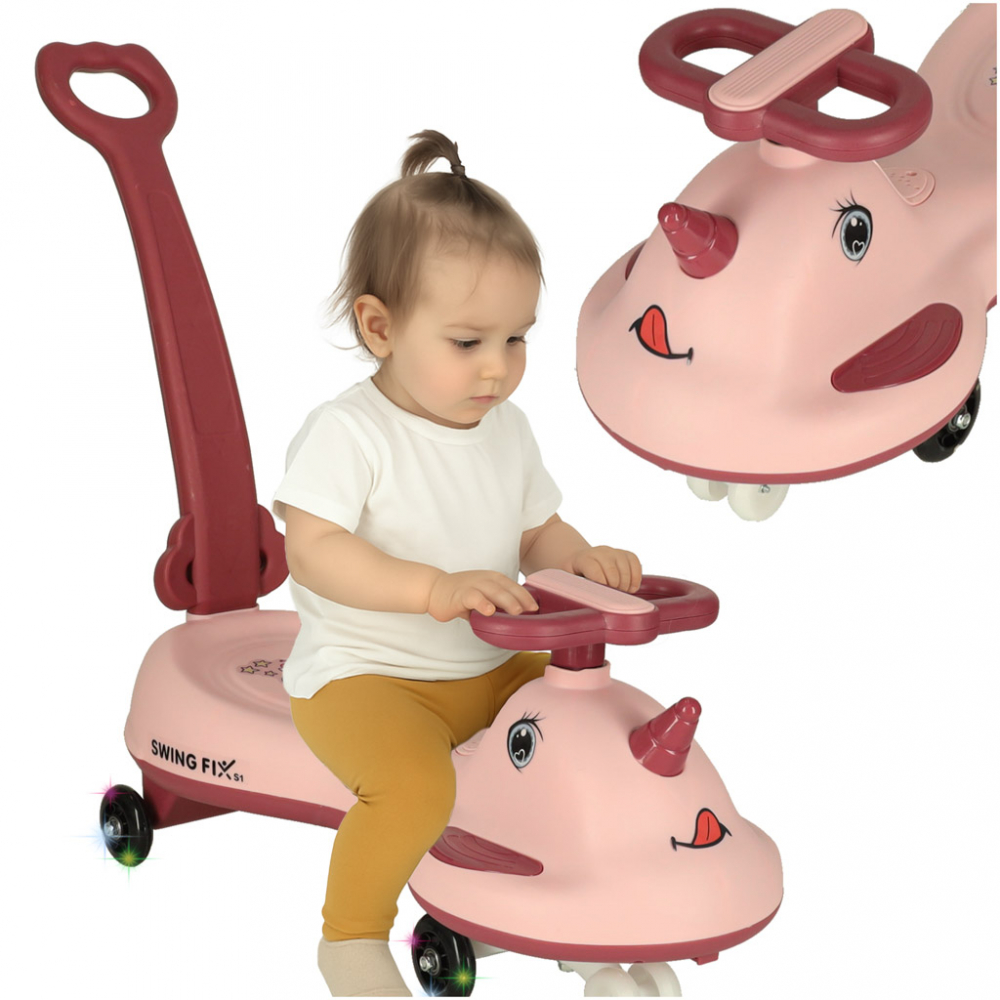 Ikonka PlasmaCar Roz cu LED - Plimbare Fun 65kg - imagine 7