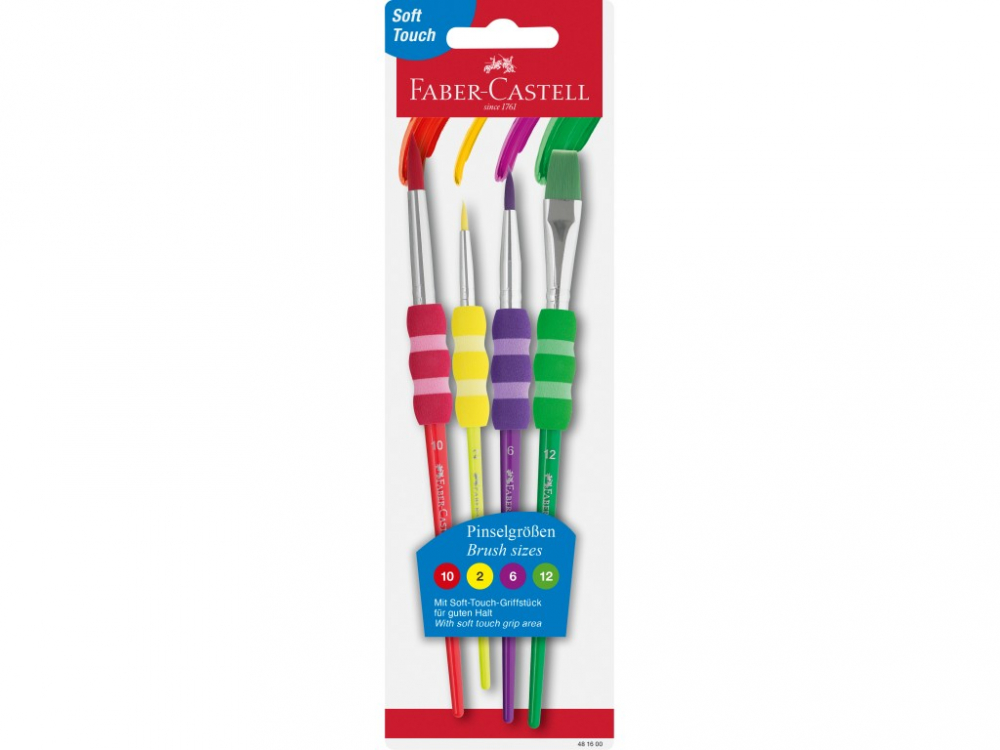 Set 4 Pensule Faber-Castell Soft Touch