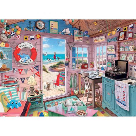 Puzzle Coliba la Plaja, 1000 Piese, Ravensburger - imagine 3
