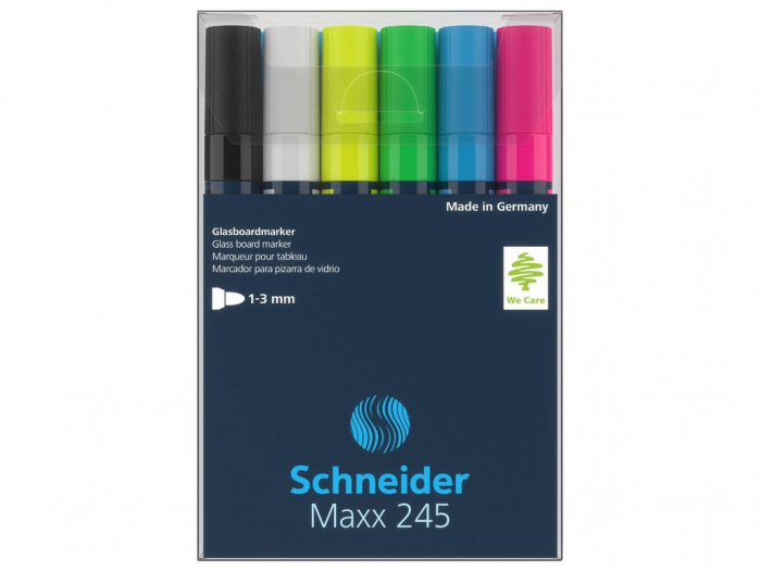 Set 6 Markere Sticlă Schneider Maxx, Vârf Rotund