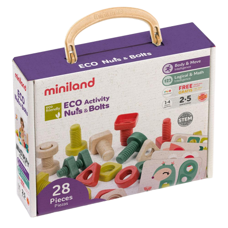 Miniland Eco Suruburi Piulite Joc Educativ