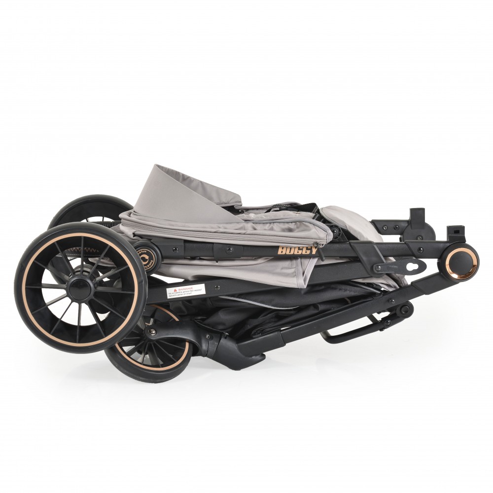Carucior Moni Buggy Grey, Aluminiu, 0-22kg - imagine 3