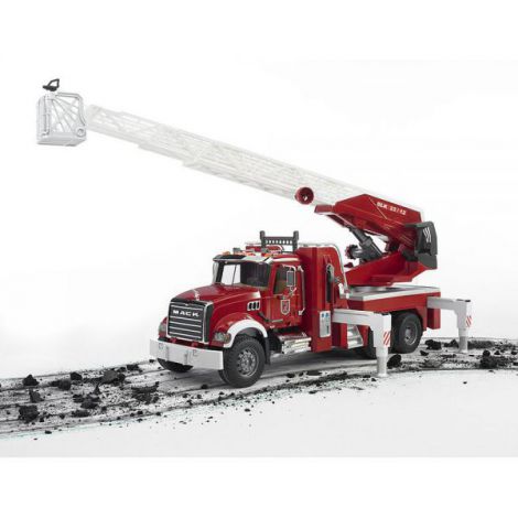 Bruder Camion Pompieri Mack Granite cu Scară - imagine 2