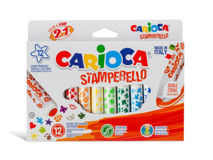 Set Carioca Stamperello 12, cu șabloane