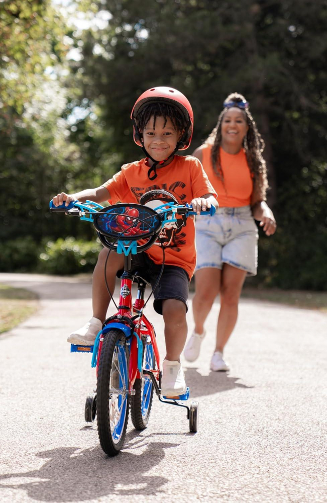 Bicicleta Huffy Spiderman 16" cu roti ajutatoare