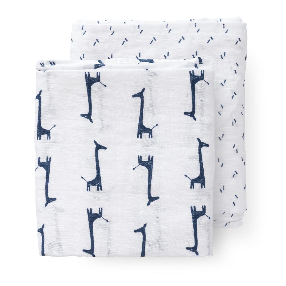 Set 2 Paturici Muselina Fresk Giraf Indigo