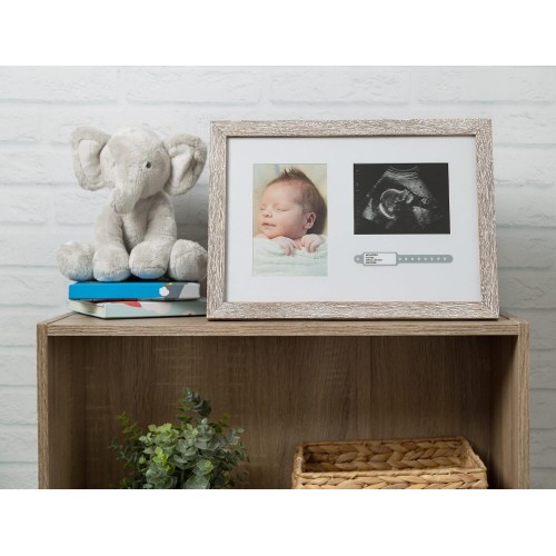 Rama foto ecografie și brățară Pearhead, rustică - imagine 2