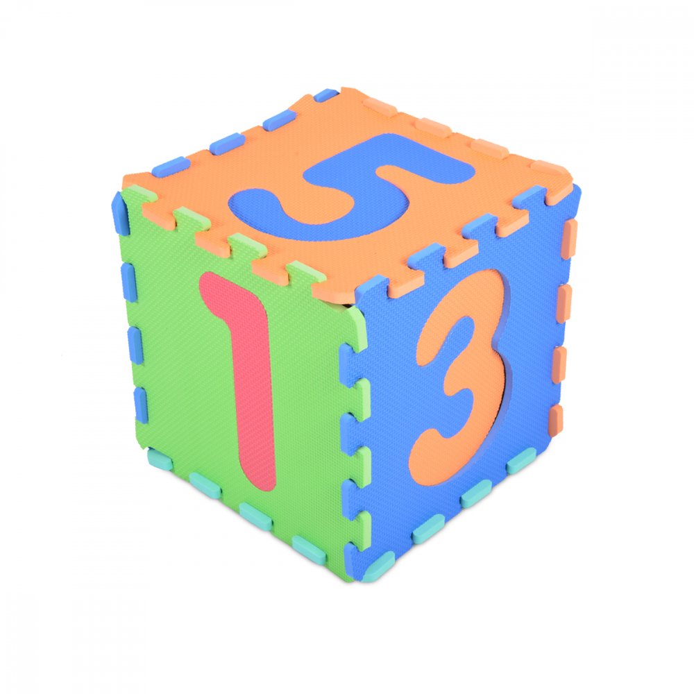 Covoras Puzzle Moni Numbers, 10 Piese, Spuma - imagine 3