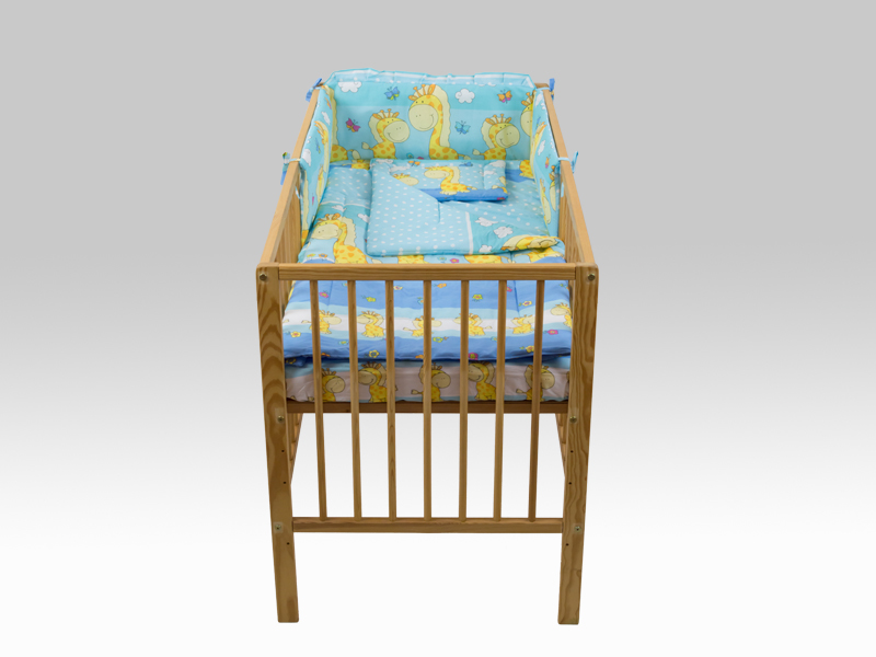 Lenjerie MyKids Happy Giraffe 5 piese, Albastru - imagine 4
