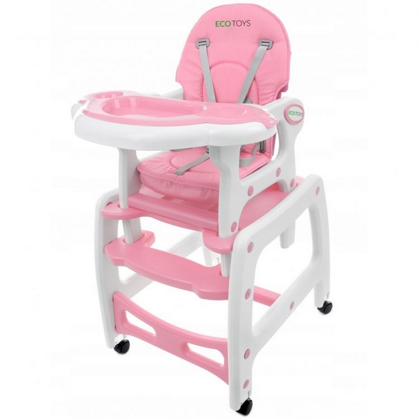 Scaun de Masa 3 în 1 Ecotoys HC-223 Roz - imagine 6