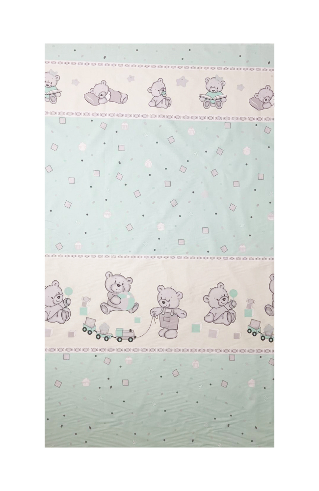 Lenjerie Patut Bebe Royal BearsToys Turcoaz 3 piese