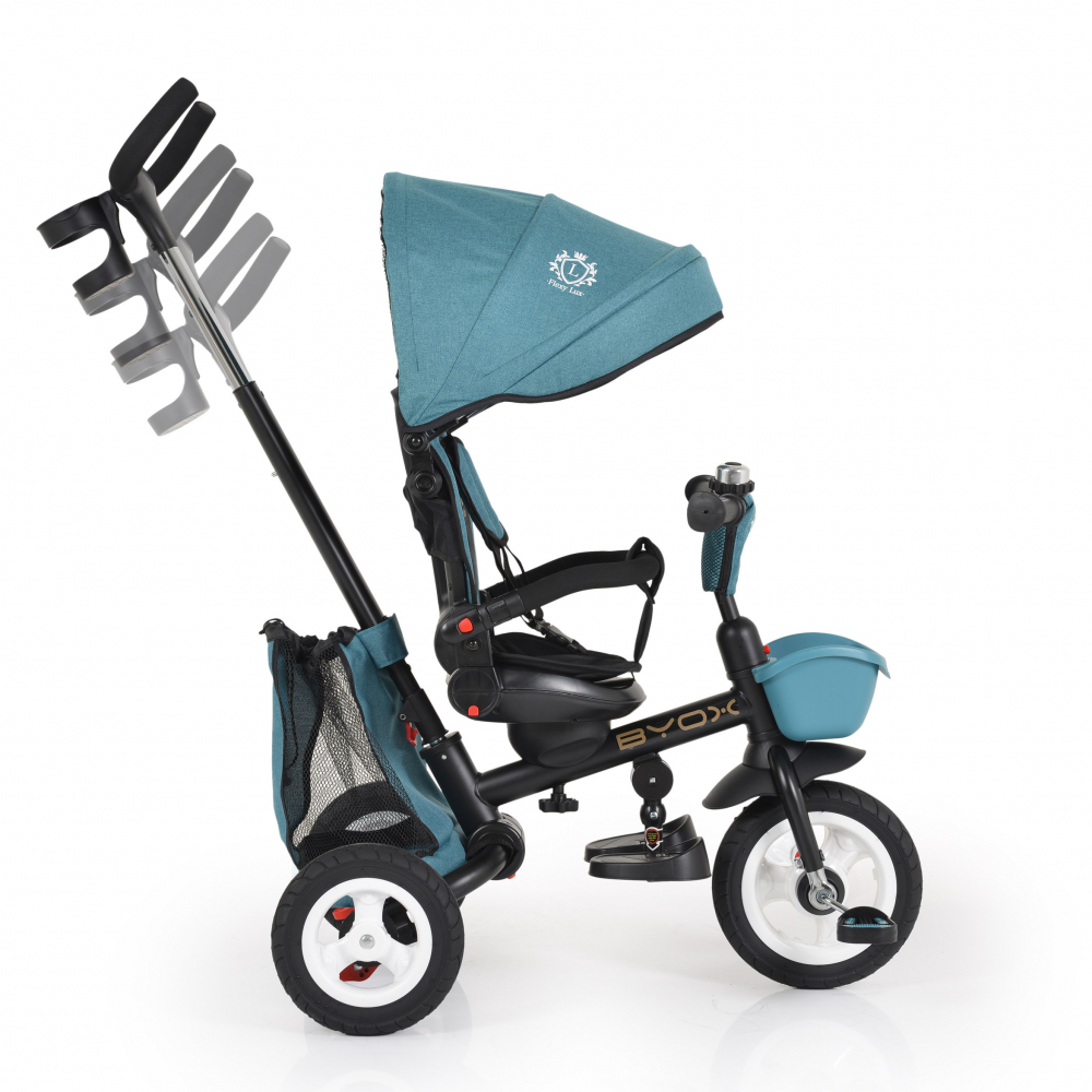 Tricicleta Byox Flexy Lux Turquoise, Pliabila - imagine 4