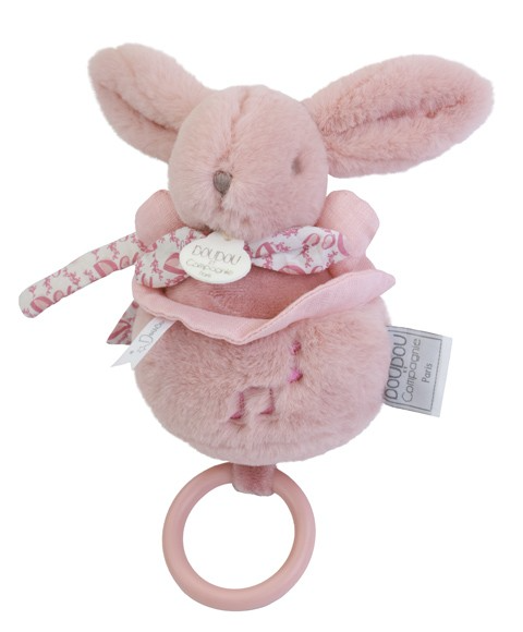 Iepuras Muzical Doudou Roz 20cm - Liniste si Somn Linistit - imagine 5