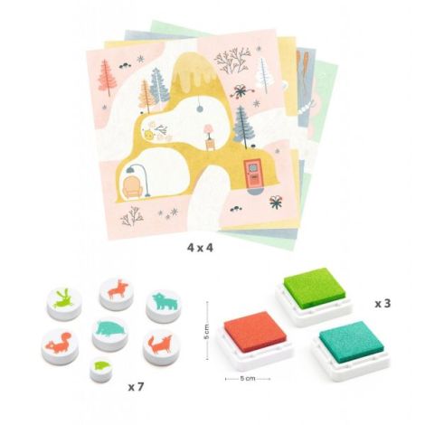 Djeco Stampile Animale - Joc Creativ 3-6 Ani - imagine 4