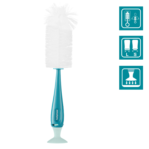 Perie Biberoane 2-in-1 Babymoov Albastru - imagine 5