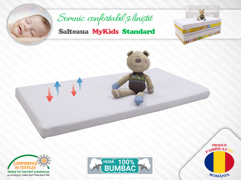 Saltea Cocos MyKids 120x60x9, Antialergică - imagine 4