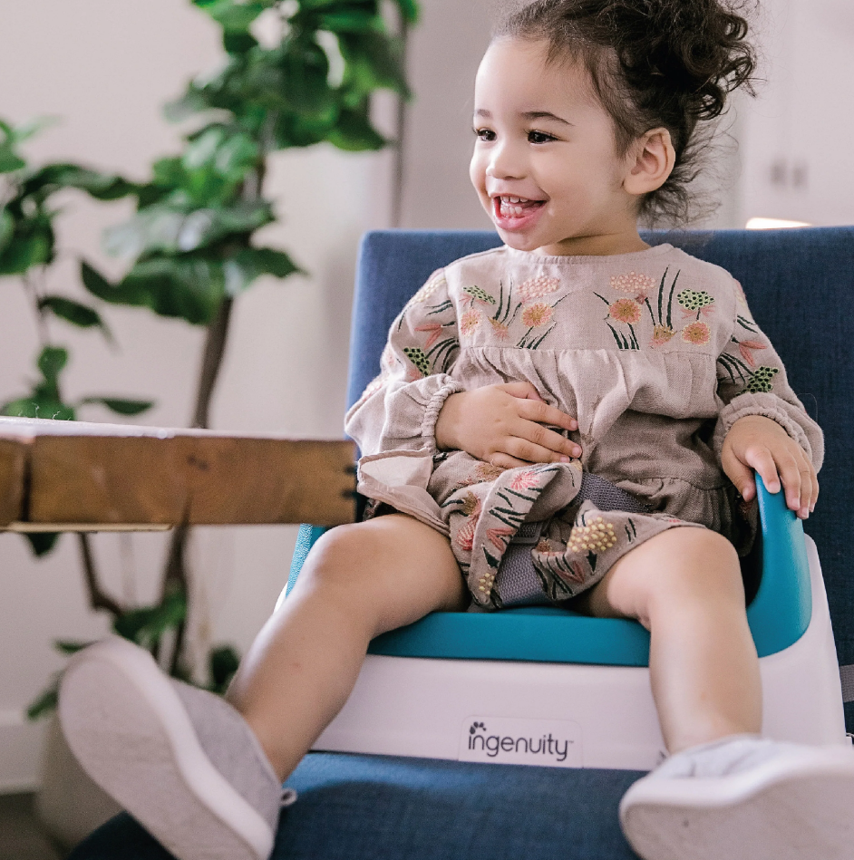 Scaun Booster Ingenuity SmartClean, Albastru - imagine 4